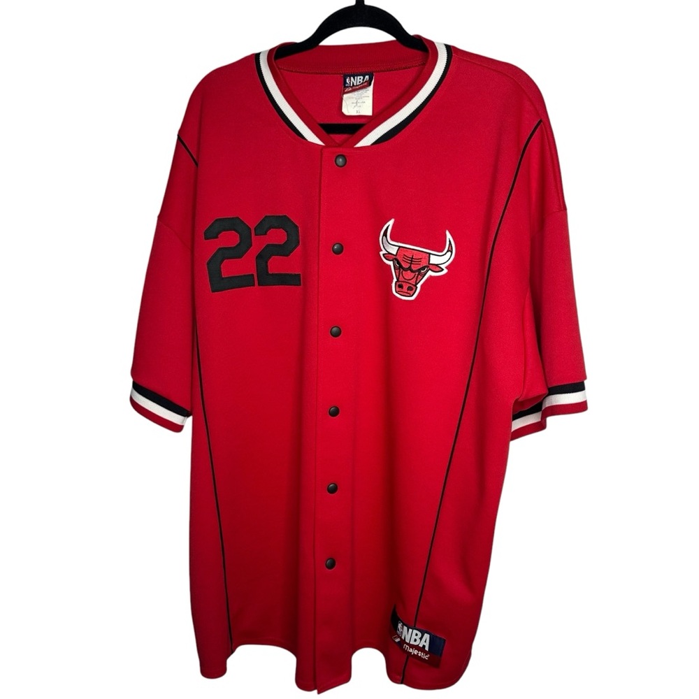 Majestic Chicago Bulls Warm Up Jacket J. Williams Size XL Vintage - Picture 1 of 10